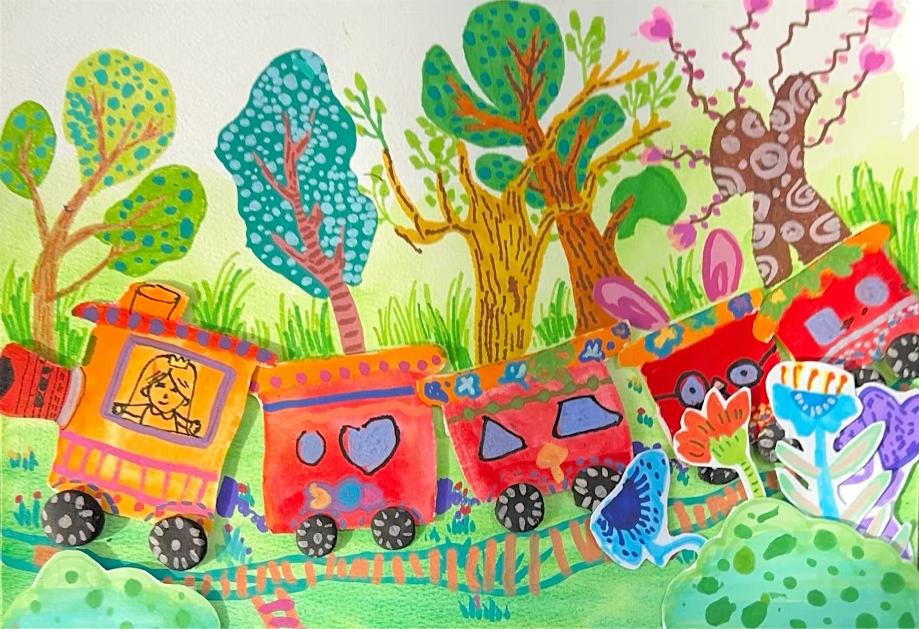 童“畫”里的鐵路風(fēng)景